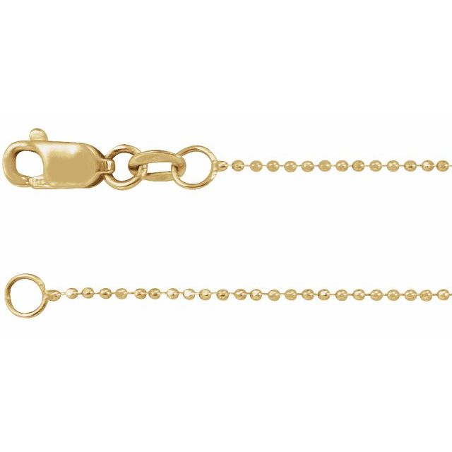Diamond-Cut Bead Chain Bracelet in 14K Gold