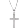 18K Yellow Gold 18x12 mm Cross Pendant - Elegant Faith Symbol