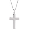 18K Yellow Gold 18x12 mm Cross Pendant - Elegant Faith Symbol