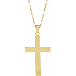 18K Yellow Gold Cross Pendant - Options Available