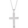 18K Yellow Gold 18x12 mm Cross Pendant - Elegant Faith Symbol