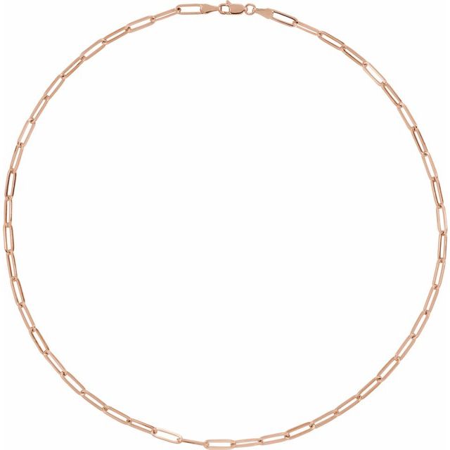 14K Yellow Gold 3.85 mm Paperclip-Style 16" Chain