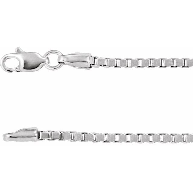 Box Chain Bracelet Crafted in 14K Gold with Lobster Clasp