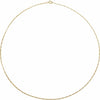 14K Yellow Gold 1.28 mm Figaro Chain Necklace - Elegant Design