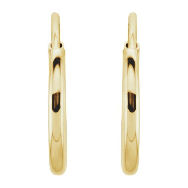 14K Gold Endless Hoop Earrings - Options Available
