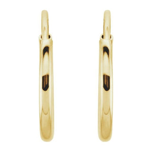 14K Gold Endless Hoop Earrings - Options Available