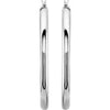 14K White Gold 15 mm Polished Tube Hoop Earrings