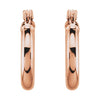 Elegant 14K Rose Gold Tube Hoop Earrings - 13 mm