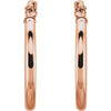 Elegant 14K Rose Gold Tube Hoop Earrings - 13 mm