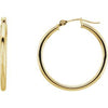 Elegant 14K Rose Gold Tube Hoop Earrings - 13 mm