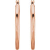 Elegant 14K Rose Gold Tube Hoop Earrings - 13 mm