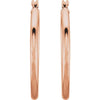 14K Yellow Gold 15 mm Polished Tube Hoop Earrings