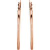 Elegant 14K Rose Gold Tube Hoop Earrings - 13 mm