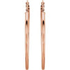 Elegant 14K Rose Gold Tube Hoop Earrings - 13 mm