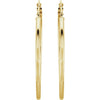 14K Yellow Gold 15 mm Polished Tube Hoop Earrings