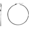 14K Rose Tube 13 mm Hoop Earrings