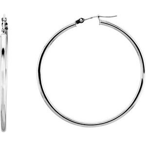 Elegant 14K Rose Gold Tube Hoop Earrings - 13 mm