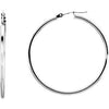 14K Rose Tube 13 mm Hoop Earrings