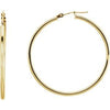 Elegant 14K Rose Gold Tube Hoop Earrings - 13 mm