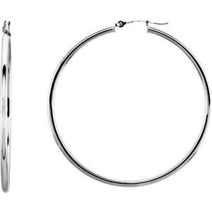 Elegant 14K Rose Gold Tube Hoop Earrings - 13 mm