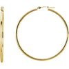 14K Yellow Gold 15 mm Polished Tube Hoop Earrings