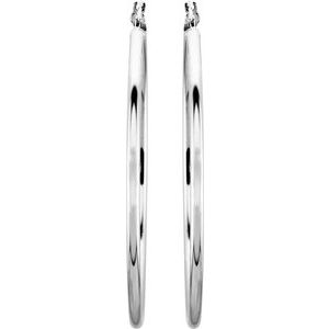 Elegant 14K Rose Gold Tube Hoop Earrings - 13 mm