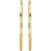 14K Yellow Gold 15 mm Polished Tube Hoop Earrings