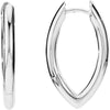 Sterling Silver Hinged Tube 24.3 mm Hoop Earrings