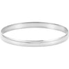 14K Yellow 2  mm Half Round Bangle 7 1/2