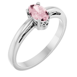 14K Gold Natural Mozambique Garnet Solitaire Ring