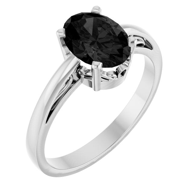 14K Gold Natural Mozambique Garnet Solitaire Ring