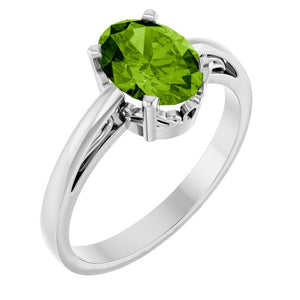 14K Gold Natural Mozambique Garnet Solitaire Ring