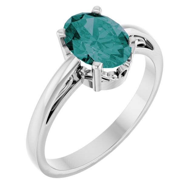 Lab-Grown Emerald & Gemstone Solitaire Rings Crafted in 14K Gold
