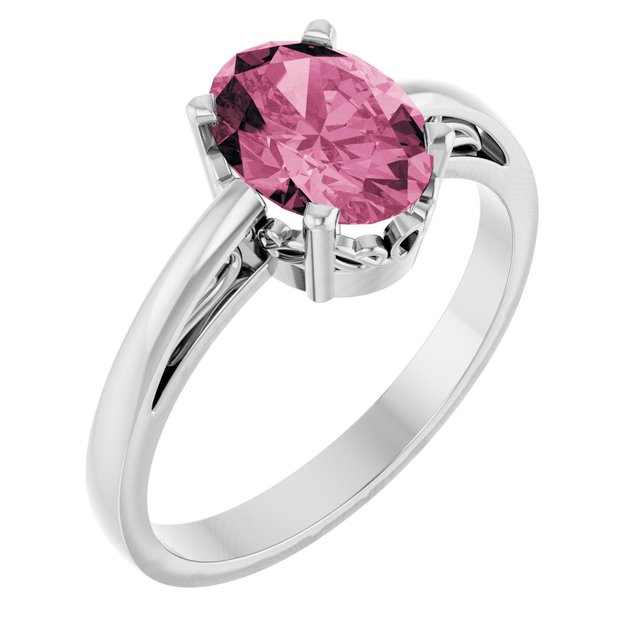 14K Gold Natural Mozambique Garnet Solitaire Ring