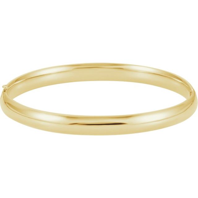 Polished Bangle Bracelet Crafted in 14K Gold