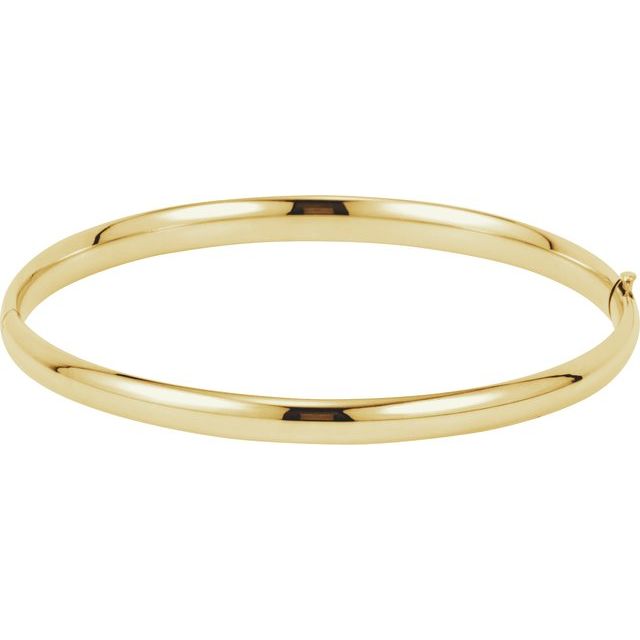 Polished Bangle Bracelet in 14K Gold