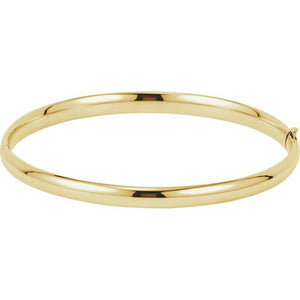 Polished Bangle Bracelet in 14K Gold
