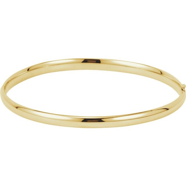 Polished 14K Gold Bangle Bracelet
