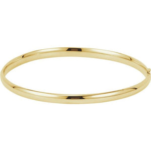 Polished 14K Gold Bangle Bracelet