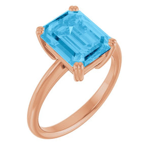 14K Gold, Platinum, Sterling Silver Solitaire Ring - Options Available