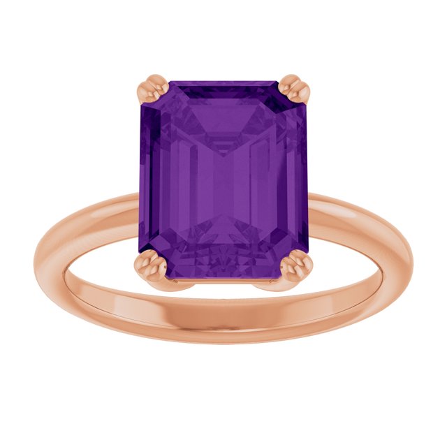 14K Gold Natural Amethyst Ring - Options Available