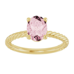 Natural Pink Morganite Ring