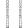 14K Gold 1/2 CTW Natural Diamond 19.3 mm Hinged Hoop Earring