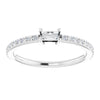 14K White Gold Natural Diamond Baguette Ring with 1/3 CTW