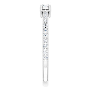 Radiant 14K White Gold 1/3 CTW Natural Diamond Baguette Ring