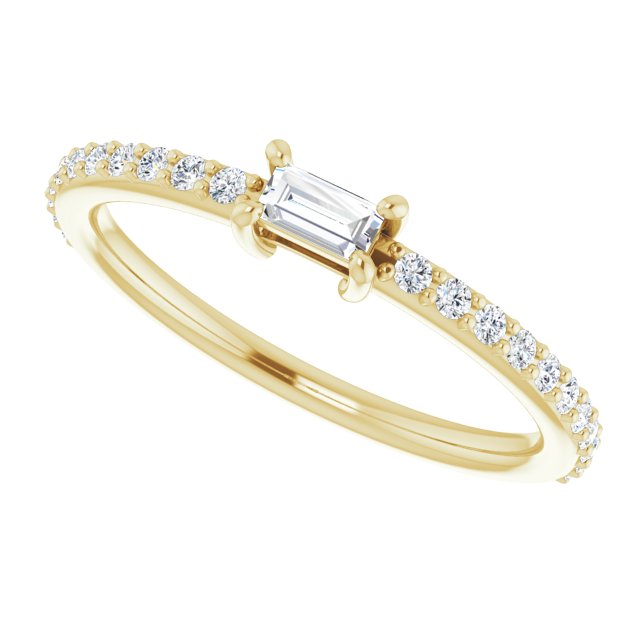 14K White 1/3 CTW Natural Diamond Ring