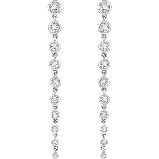 14K Yellow 1 3/4 CTW Lab-Grown Diamond Earrings