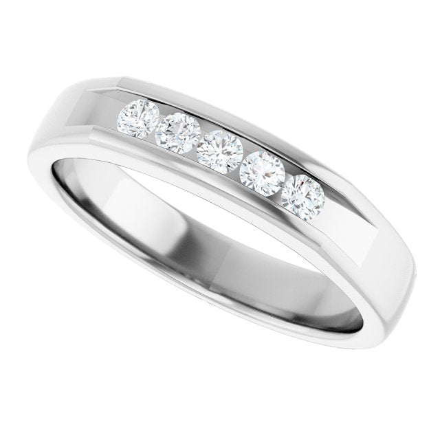 14K Yellow 1/2 CTW Natural Diamond Band