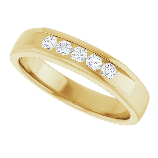 14K Yellow 1/2 CTW Natural Diamond Band