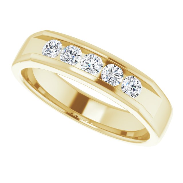 14K Yellow Gold 1/2 CTW Natural Diamond Elegant Band